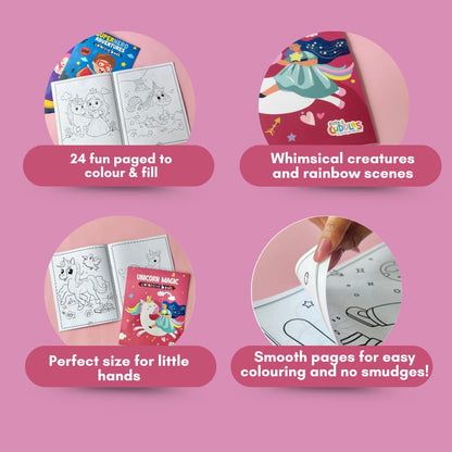 Pack of 10 | Cots and Cuddles Cartoon Colouring Book for Kids - 99 per pcs- (Unicorn)