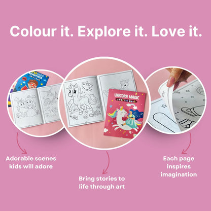 Cots and Cuddles Cartoon Colouring Book for Kids (Unicorn)