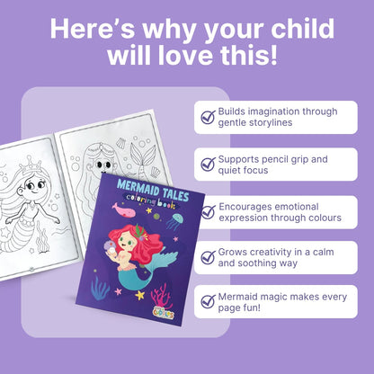 Cots and Cuddles Cartoon Colouring Book for Kids (Mermaid)