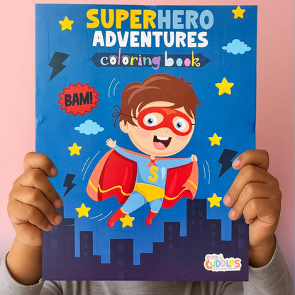 Pack of 10 | Cots and Cuddles Cartoon Colouring Book for Kids - 99 per pcs- (Superhero)