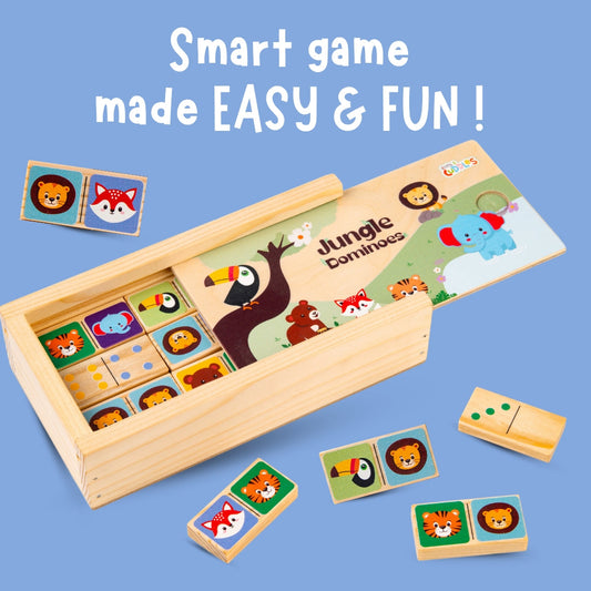 Wooden Animal Faces Dominos