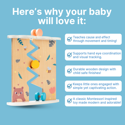 Cots and Cuddles Wooden Ball Tracker for Kids