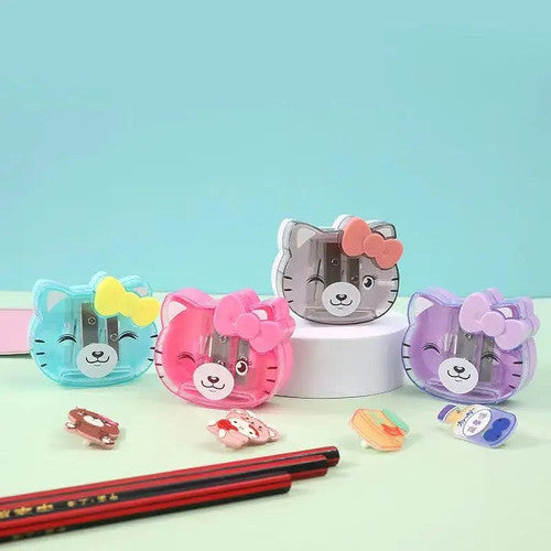 Cute Stylish Kitty Face Sharpener (Random Color) - 1 pc