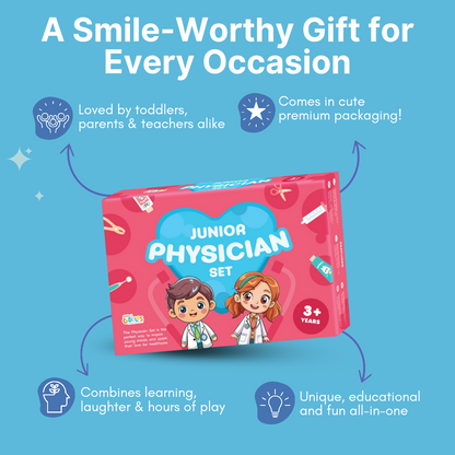 Cots and Cuddles Premium Wooden Junior Physician Set Pretend Play for Kids