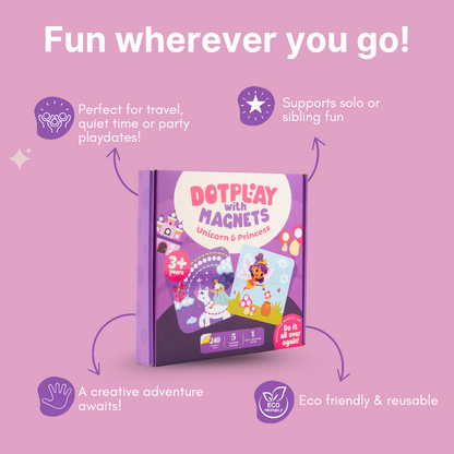 Cots and Cuddles Magnetic Dot Art ??Unicorn & Princess Playset
