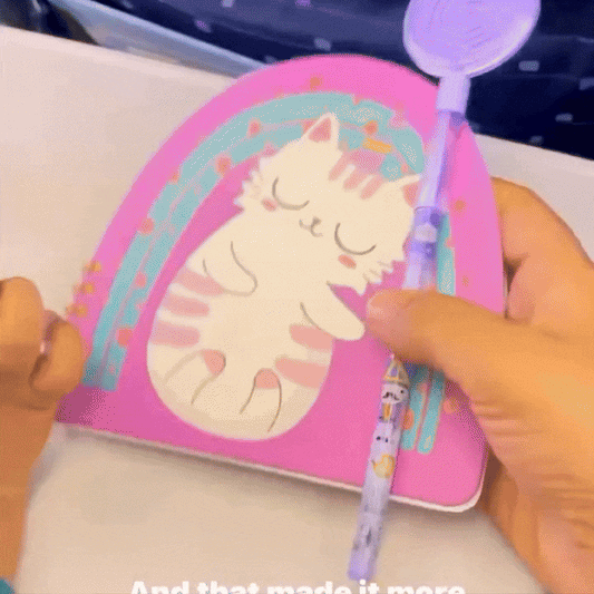 Cute Kitty Design Mini Spiral Notebook Diary For Kids