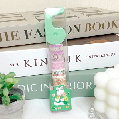8 Washi Sticker Tape Rolls with Dispenser for ArtCraft