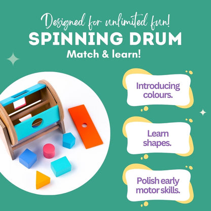Spinning Wheel with Shape Sorter Toy